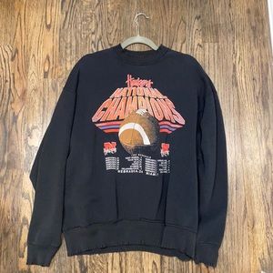 LF distressed vintage football crewneck
